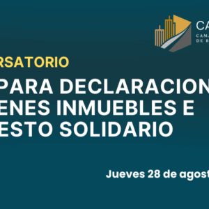 Conversatorio "Tips para declaraciones de Bienes Inmuebles e Impuesto Solidario" 2025